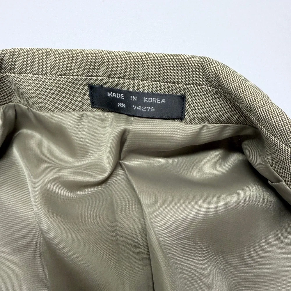 Enrico Gelini Tan Wool Blend 3-Button Blazer Sport Coat Mens 42S